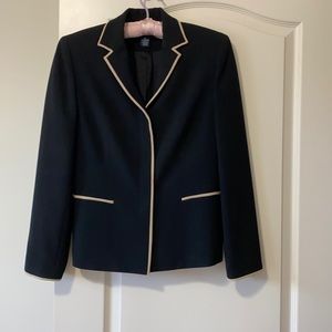 Ann Taylor jacket. Lined. Quality. Black with tan